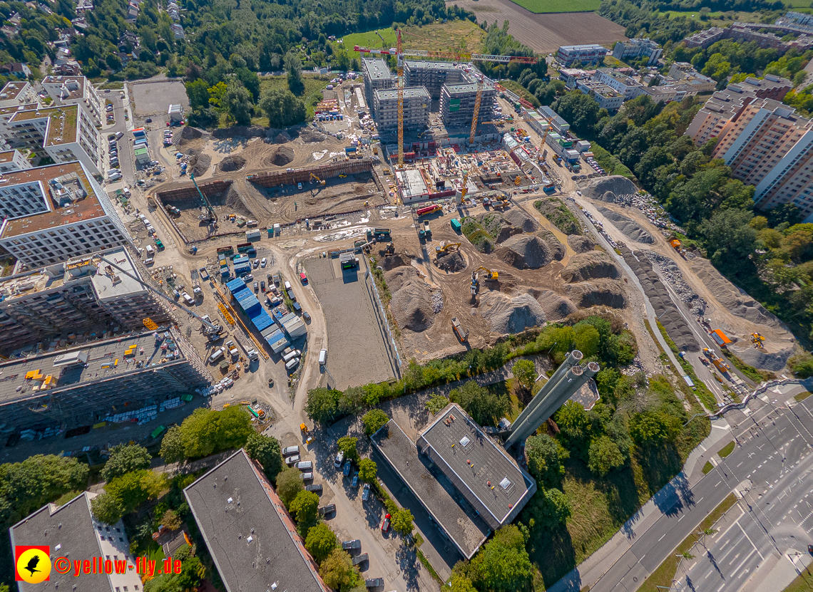 02.09.2023 - eine neue Baugrube auf dem Alexisquartier in Neuperlach